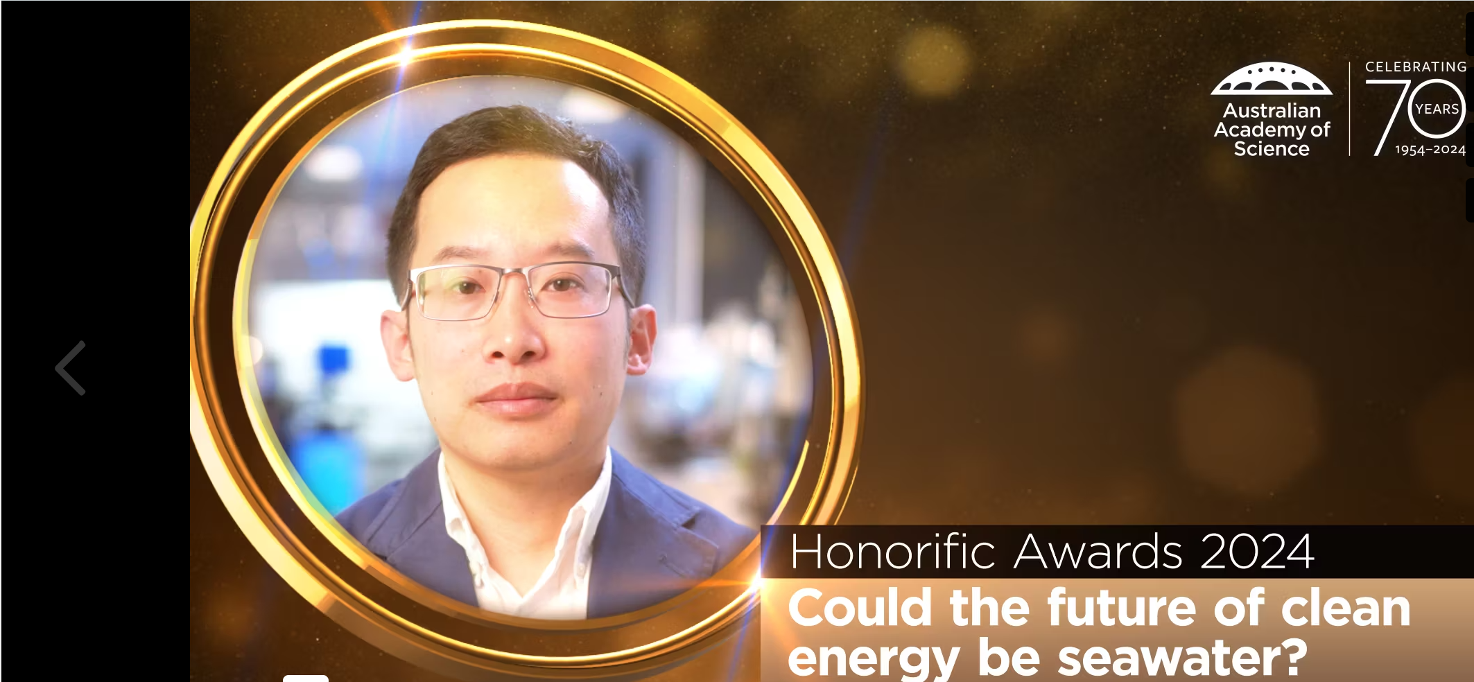 CSI Chief Investigator Prof Yao Zheng receives the Australian Academy of Science Award